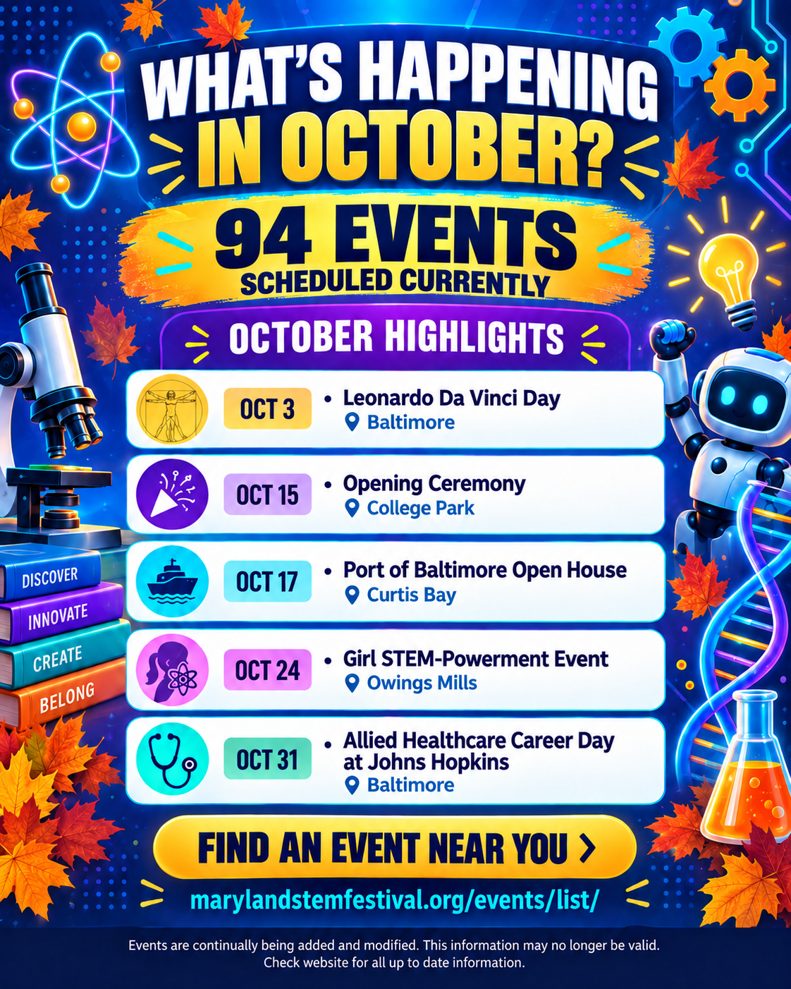 What’s Happening In October 2026