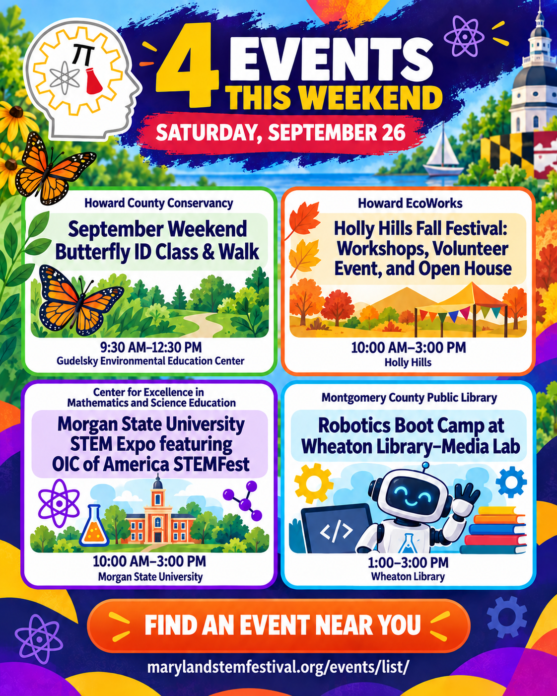 September 26, 2026 Events!🔬🦋🤖
